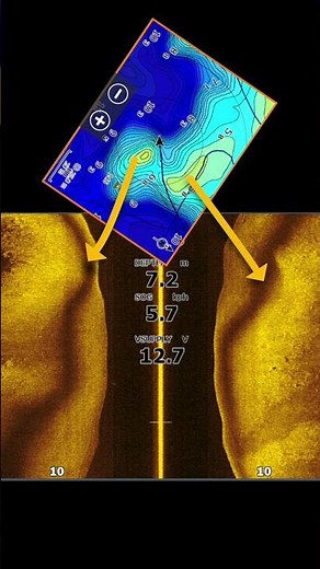 HOW TO USE A FISH FINDER? How to understand terrain on a SIDESCAN. Sidescan. #fishing #fishfinder