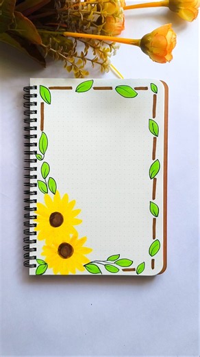 Beautiful front page designs / Cover page design ideas/ Border design ✨🌷🌼 #youtubeshorts #shorts