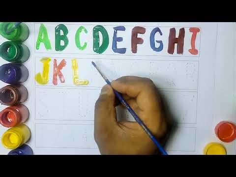 How to write abcd or 1234 for kids ! #abcd
