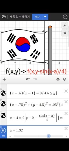 3.1절 기념 그래프로 태극기 그리기 #maths #수학 #desmos