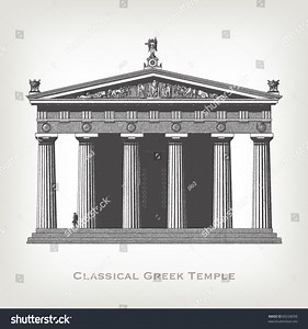 Engraving Vintage Greek Temple Complete Encyclopedia Stock Vector (Royalty Free) 80228098 | Shutterstock