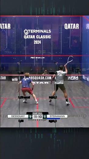What a way to end a crucial third game! 🤯 #squash