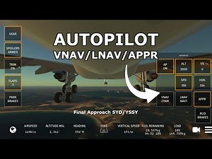 Landing on Autopilot at Sydney Airport VNAV LNAV APPR: Infinite Flight Simulator