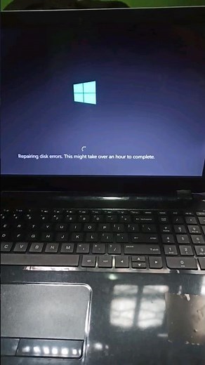 Repairing disk errors. This might take over an hour to complet | HP laptop i3 version please help