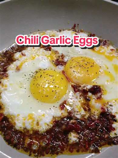 Chili Garlic Eggs - Spice up your life 🔥❤️🥰 #chiligarlic #egg #spicy #pov #foryoupage