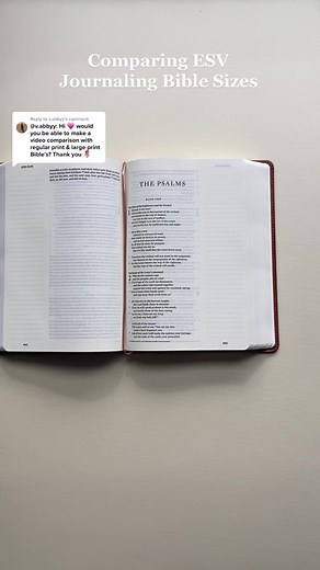 Comparing ESV Journaling Bible Sizes