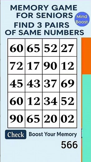 Brain Exercise for Seniors – A Simple Daily Challenge for Healthy Minds | Match the Numbers