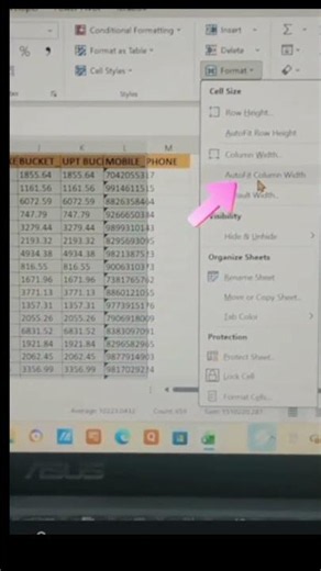 🔥Resize Excel Columns Automatically with AutoFit 💯✅ #excel #tricks #tips