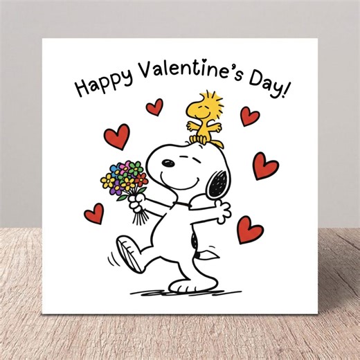 Snoopy Valentine's Day Greetings Card - Etsy UK