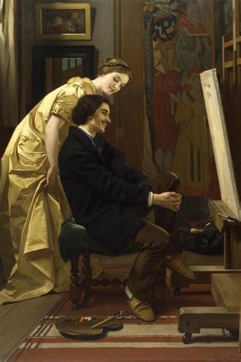 笑う名画❤画家とモデル（アルフレッド・ステヴァンス）