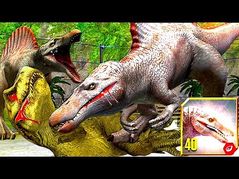 NEW THE SPINO (ASSET 87) UNLOCKED MAX LEVEL 40 FIRSTLOOK PVP BATTLES - Jurassic World The Game