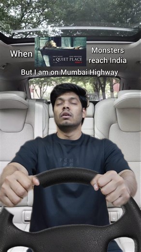 Raj Barodiya on Instagram: "Samjha? Apna game khatam hai re baba A quiet place movie of John Krasinski emily blunt explorers when an alien invasion of monsters who hunt when they hear sound a family survives #fyp #funny #mumbaihighway #jaiho"