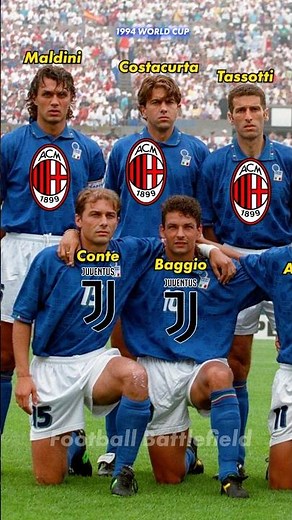 Italy squad 1994 FIFA World Cup ❤️Clubs🤔#footballshorts #azzurri #calcio