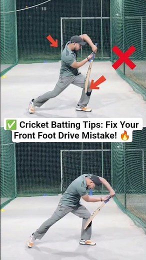 ✅ Cricket Batting Tips: Fix Your Front Foot Drive Mistake! 🔥