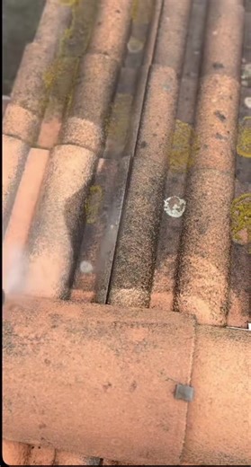 Tu laisserais ta maison dans cet état ? 💦 Nettoyage toiture pro , devis & déplacement gratuit ✅ #cleaningtok #oddlysatisfying #powerwashing #pressurewashing