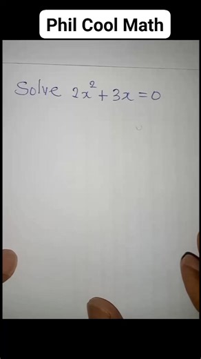 Simple quadratic equation without a constant.. #philcoolmath #fypシ゚viral #viral #fypシ゚ #live | Phil Cool Math
