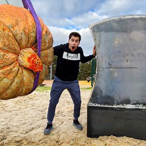 1.5M views · 184 shares | AUSTRALIA'S BIGGEST PUMPKIN Vs. GIANT AXE from 45m Tower! | How Ridiculous | Facebook