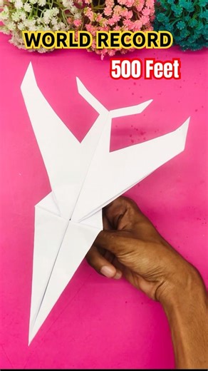 How to Make a FAST Fly Paper Airplane | World Record | 500 Feet #paperairplane #airplane