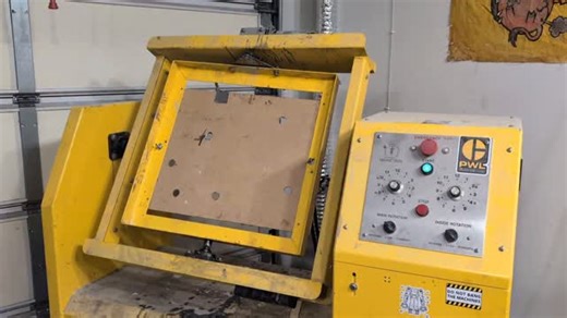 Melita on Instagram: "🚼SOLD!!!🚼 Selling my 2' x 2' Mannetron rotocast machine! 3 5 0 0 cash, firm price. These are usually 7 5 0 0. ALL SPECS AND INFO: https://www.mannetron.com/2x2-rotational-casting-machine It needs a good wipe and resin chipping but works fine! I greased the joints last year. I'll throw in the grease and stickers in for free. I'll also sell you the vintage industrial steel rolling table it's on for 150 Pickup only in Orange County, CA. I will not ship this thing, you are go