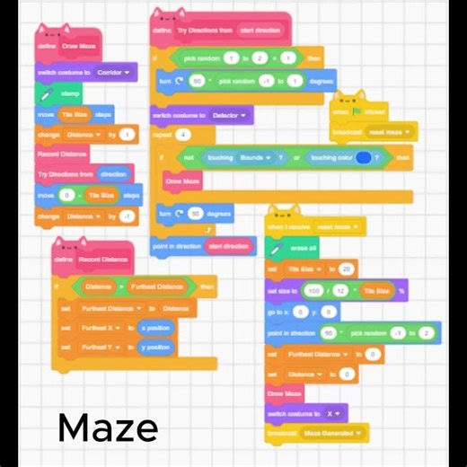 Make a maze generator in scratch