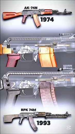 AK 74 ( 1974 ) vs RPK 74M ( 1993 ) #shorts #viral #ak