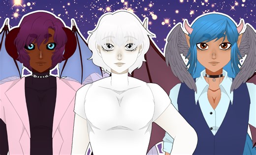 Customizable Vtuber Live2D model - angel/demon by Blair Fujin