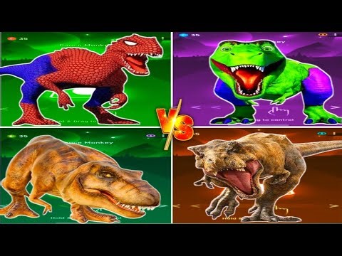 🦖🔥Jurassicworld indominus Rex🆚The Tyranosaurus🆚Alosaurus Rex🆚The T-Rex Coffindance EdmRush