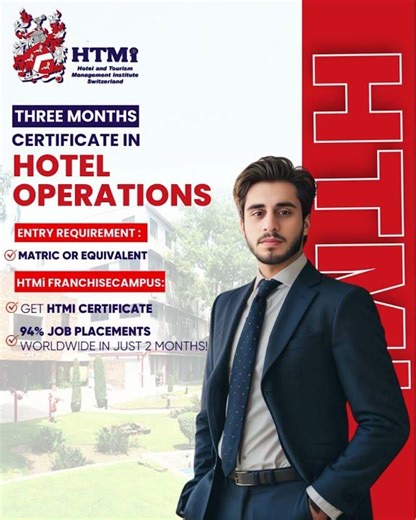 3-Month Hotel Operations Certificate