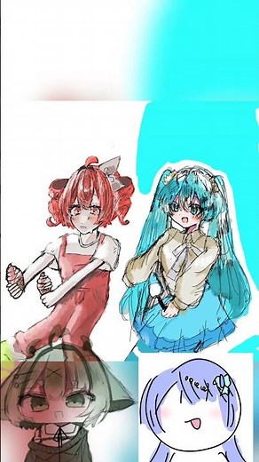 ゆゆちゃと絵チャで「メルト・アイスクリーム💦🍨🍦」描いてみた！#小4#イラスト#絵チャ#イラストレーター #イラストメイキング #illustration #メルト・アイスクリーム