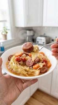 Slow Cooker Cabbage and Sausage