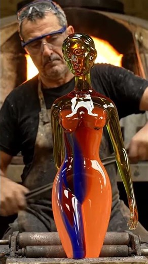 How does he make it look so easy? #glassblowing #technique #amazing