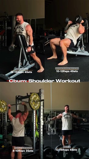 The Classic Physique Shoulder Routine (CBum Inspired)🥵 (CBum’s Off-Season Routine) #gym #motivation