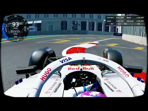 PRACTICING BAKU // Visa Cash App RB VCARB02 Onboard Lap 1:42.227
