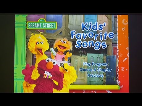 Sesame Street Kids’ Favorite Songs 2008 DVD Menu Walkthrough