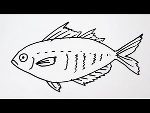 【簡単】魚の描き方【イラスト】お絵描き[Easy] How to draw fish [Illustration] Drawing