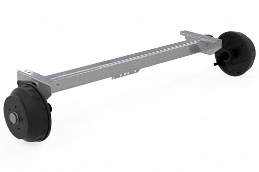 [Hot Item] KNOTT Trailer Torsion Axle with 200x50 Drum Brake for Cargo Trailer,Hub Face 2000 mm