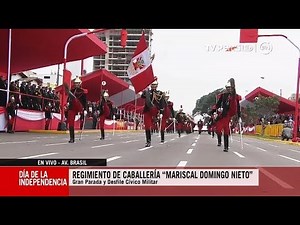 ​Así desfiló el Regimiento de Caballería Mariscal Domingo Nieto