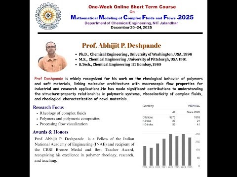 Modeling Rheological Response of Thixotropic Fluids by Prof. Abhijit P. Deshpande, IIT Madras