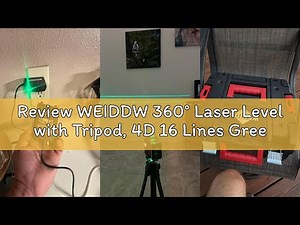 Review WEIDDW 360° Laser Level with Tripod, 4D 16 Lines Green Laser Level, Self-Leveling Tool for Co