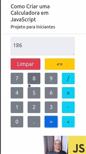 Essa calculadora em JavaScript puro ficou absurda 🔥 Projeto prático real