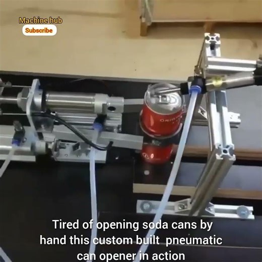 Automatic Soda Can Opener Machine DIY Pneumatic Project Built#trending#viral#pluging