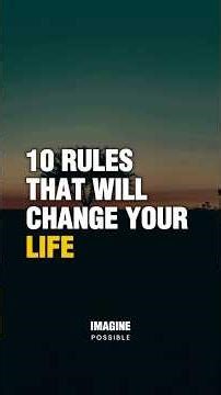 10 Rules That Will Change Your Life - #lifelessons #motivation #shorts