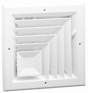 Hart & Cooley A505OB 10 x 10 inch 2-Way Corner Square Ceiling Diffuser