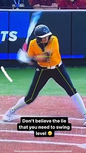 Staying on plane does not happen if you swing level. Higher pitchers, yes you’ll be more level than a lower pitch, but don’t believe the lie that the softball swing (or baseball swing) has the barrel cross the zone level, it works slightly upwards as the bat gets close to contact point. | The Hitting Vault