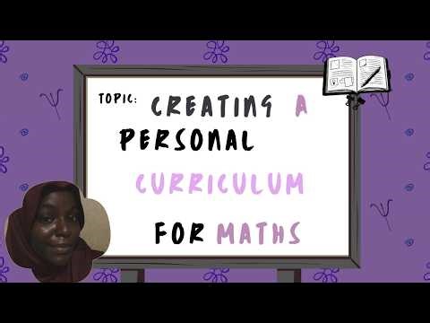 Let's build a personal curriculum and study plan for Maths 😎( One I'll actually stick to)