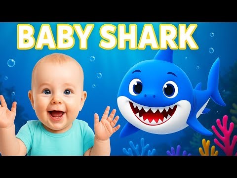 Baby Shark Do Do Do | Colorful Underwater Kids Song with Cute Cartoon Sharks | Baby Beeps Rhymes