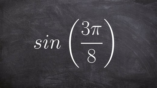 Using the half angle of sine to evaluate an angle