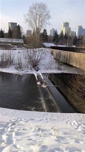 Iset River within city center Yekaterinburg Russia