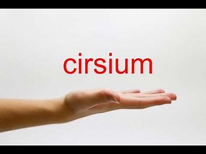 How to Pronounce cirsium - American English