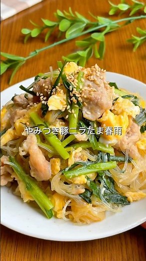節約おかずなのに大満足！豚ニラたま春雨 #簡単レシピ #cooking #料理